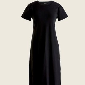NWT J.Crew Midi Black Tshirt Dress